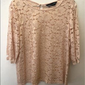 Blush pink lace top